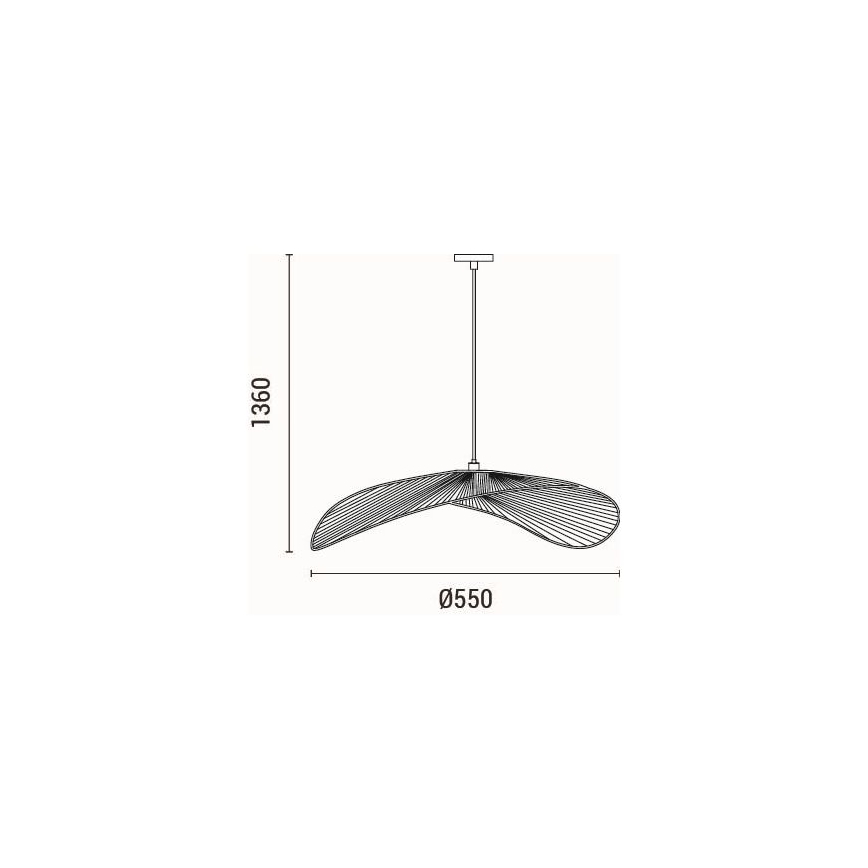 Luster na lanku 1xE27/15W/230V