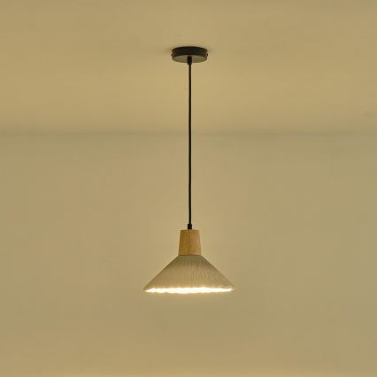Luster na lanku 1xE27/15W/230V krémová