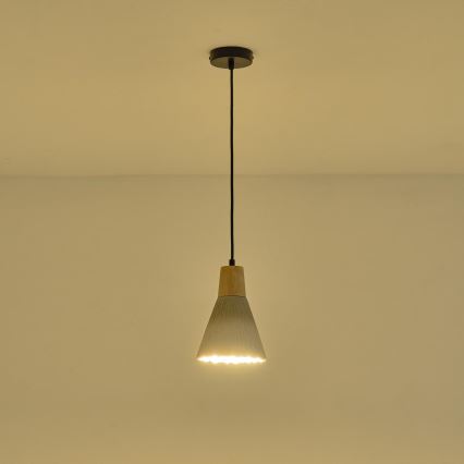 Luster na lanku 1xE27/15W/230V krémová