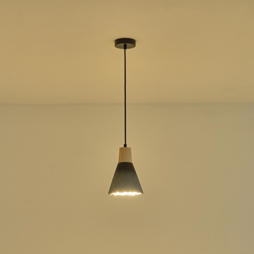 Luster na lanku 1xE27/15W/230V šedá