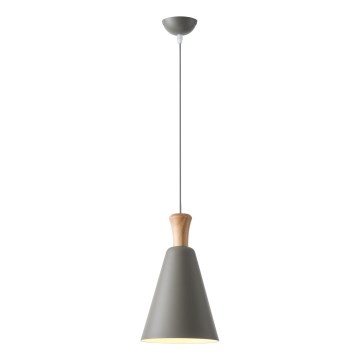 Luster na lanku 1xE27/15W/230V šedá pr. 20 cm