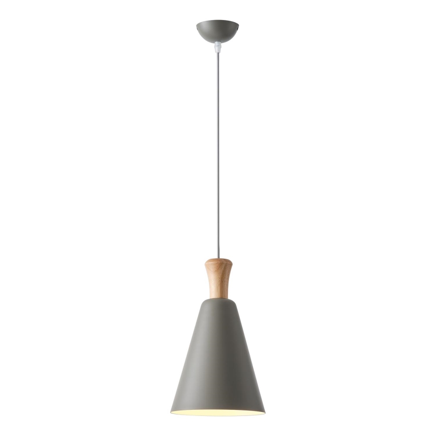 Luster na lanku 1xE27/15W/230V šedá pr. 20 cm