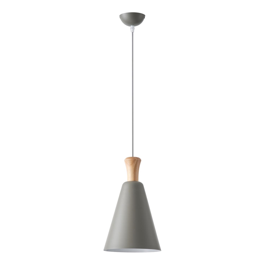 Luster na lanku 1xE27/15W/230V šedá pr. 20 cm