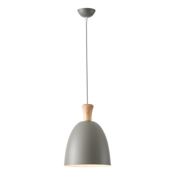 Luster na lanku 1xE27/15W/230V šedá pr. 23 cm