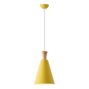 Luster na lanku 1xE27/15W/230V žltá pr. 20 cm