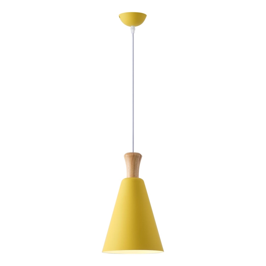 Luster na lanku 1xE27/15W/230V žltá pr. 20 cm
