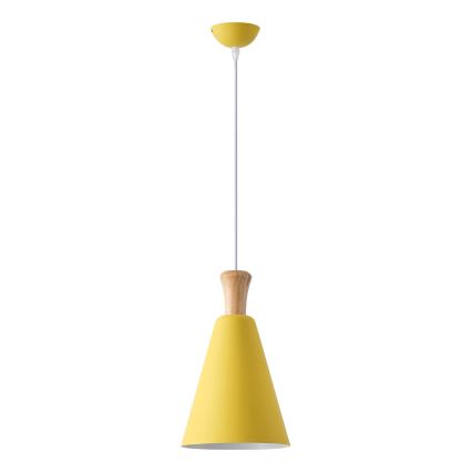 Luster na lanku 1xE27/15W/230V žltá pr. 20 cm