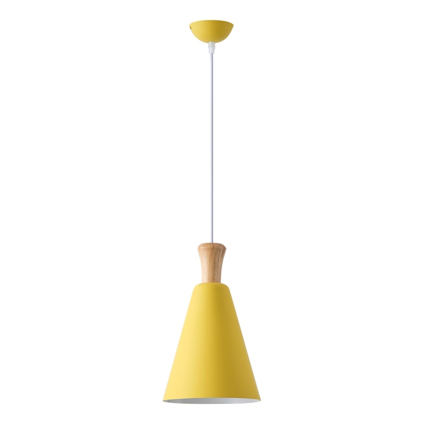 Luster na lanku 1xE27/15W/230V žltá pr. 20 cm