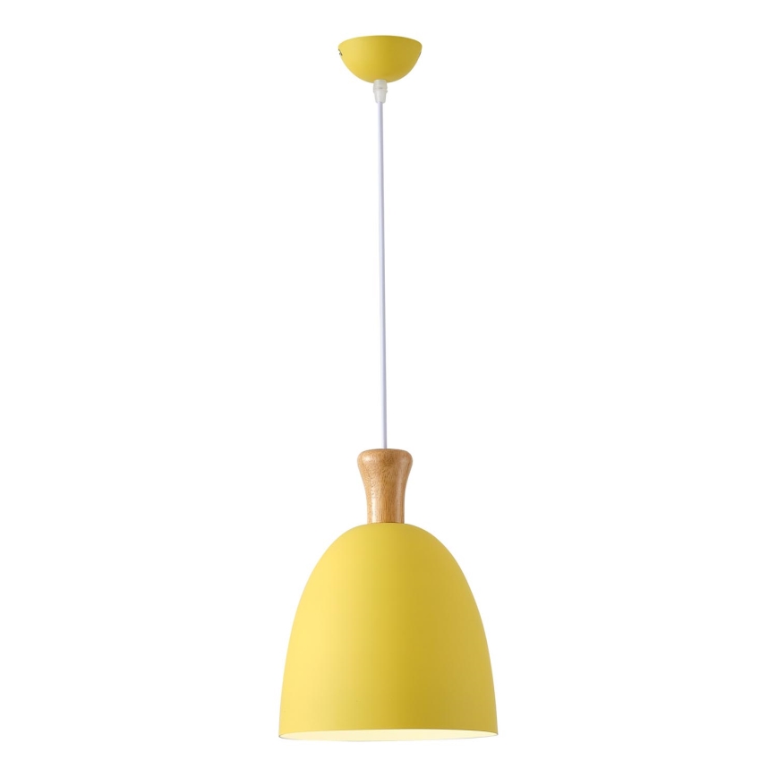 Luster na lanku 1xE27/15W/230V žltá pr. 23 cm