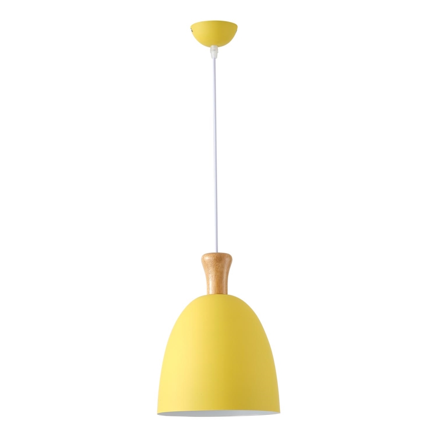 Luster na lanku 1xE27/15W/230V žltá pr. 23 cm