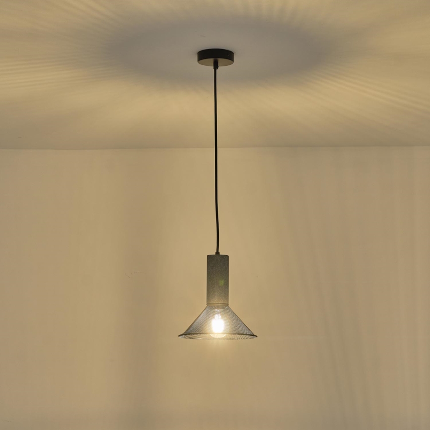 Luster na lanku 1xE27/40W/230V čierna