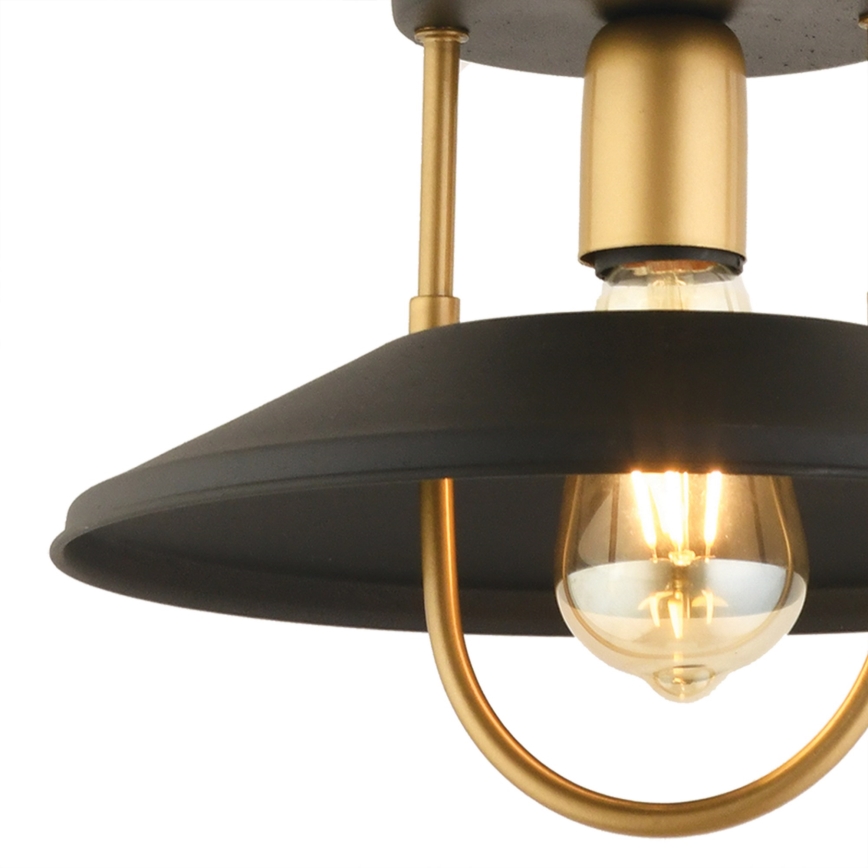 Luster na lanku 1xE27/40W/230V čierna/zlatá