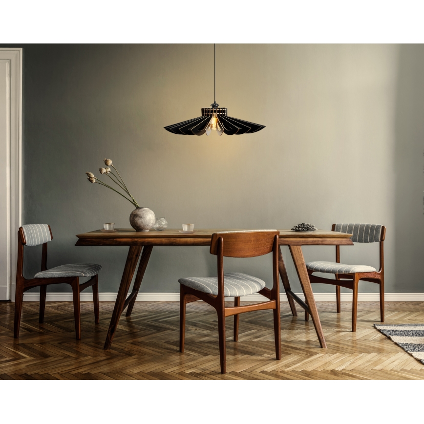 Luster na lanku 1xE27/60W/230V čierna pr. 52 cm