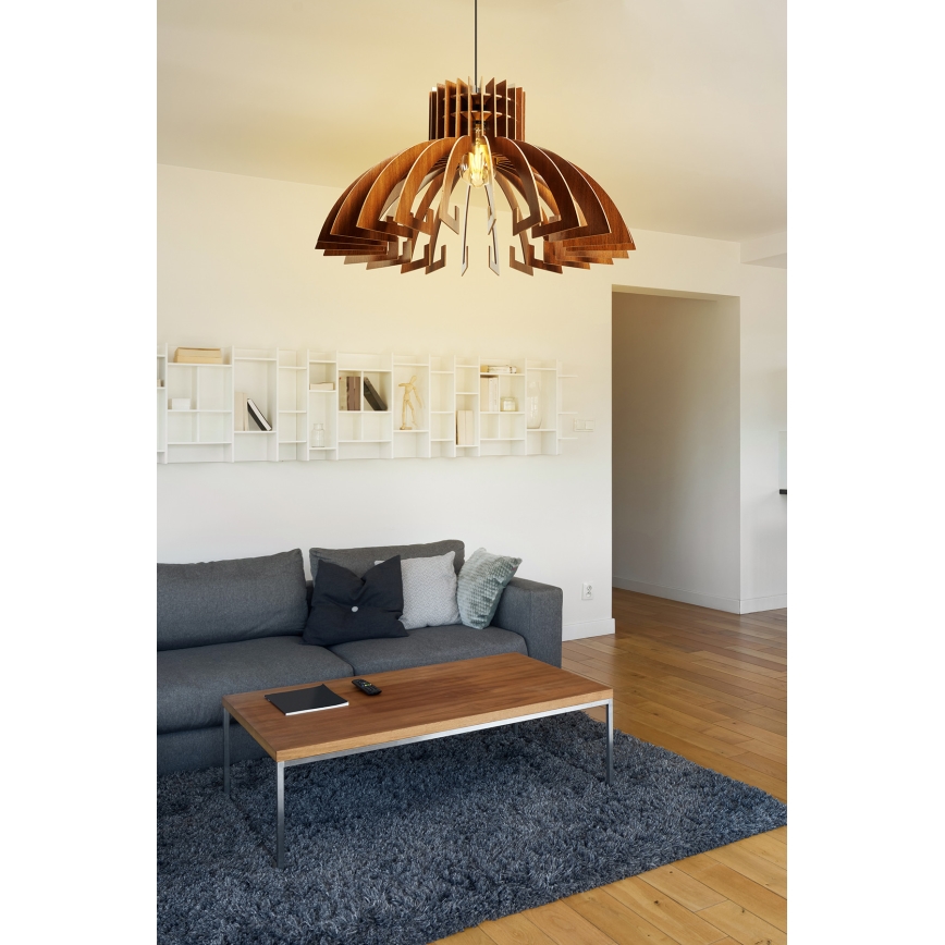 Luster na lanku 1xE27/60W/230V hnedá pr. 39 cm