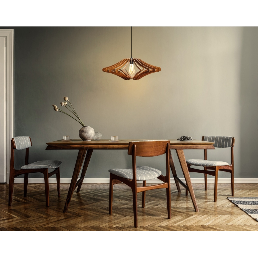 Luster na lanku 1xE27/60W/230V hnedá pr. 47 cm