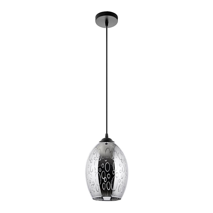 Luster na lanku 1xE27/60W/230V pr. 16 cm čierna