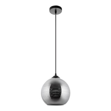 Luster na lanku 1xE27/60W/230V pr. 20 cm čierna