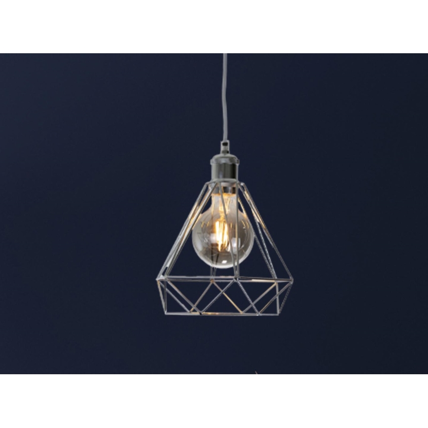 Luster na lanku 1xE27/60W/230V pr. 22 cm lesklý chróm