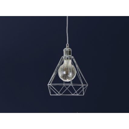 Luster na lanku 1xE27/60W/230V pr. 22 cm lesklý chróm