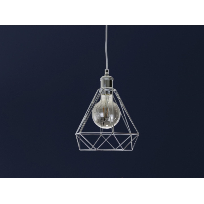Luster na lanku 1xE27/60W/230V pr. 22 cm lesklý chróm