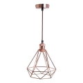 Luster na lanku 1xE27/60W/230V pr. 22 cm meď