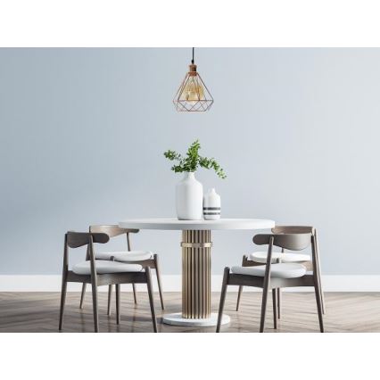 Luster na lanku 1xE27/60W/230V pr. 22 cm meď