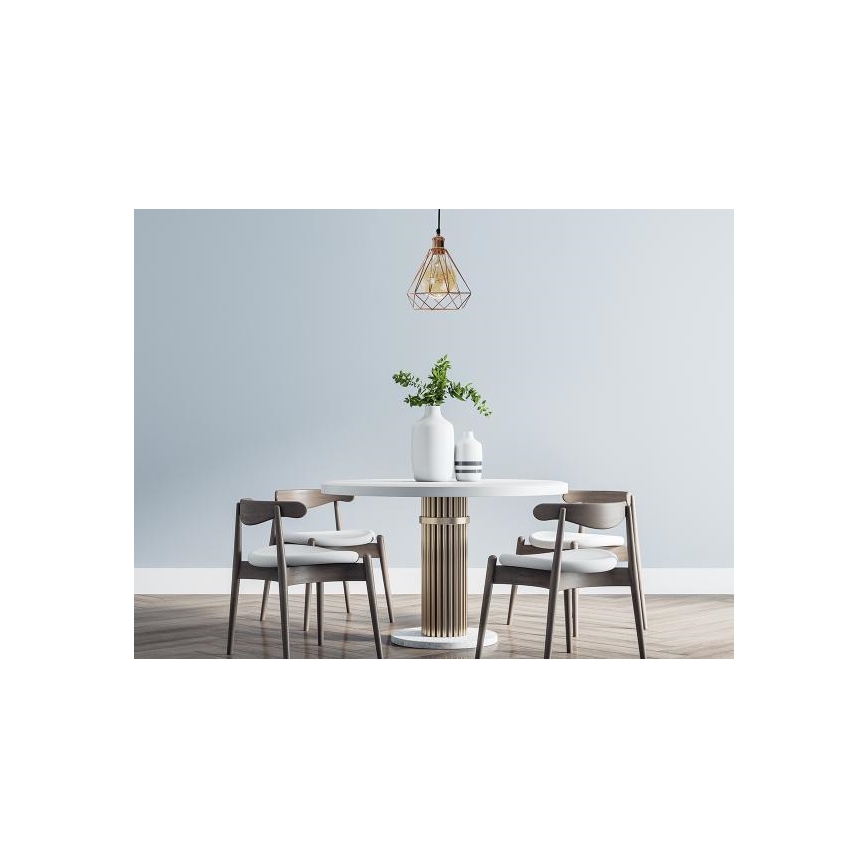 Luster na lanku 1xE27/60W/230V pr. 22 cm meď