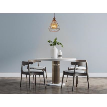 Luster na lanku 1xE27/60W/230V pr. 22 cm meď