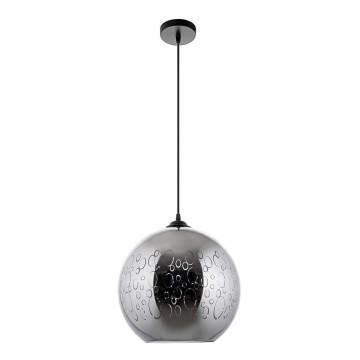 Luster na lanku 1xE27/60W/230V pr. 30 cm čierna