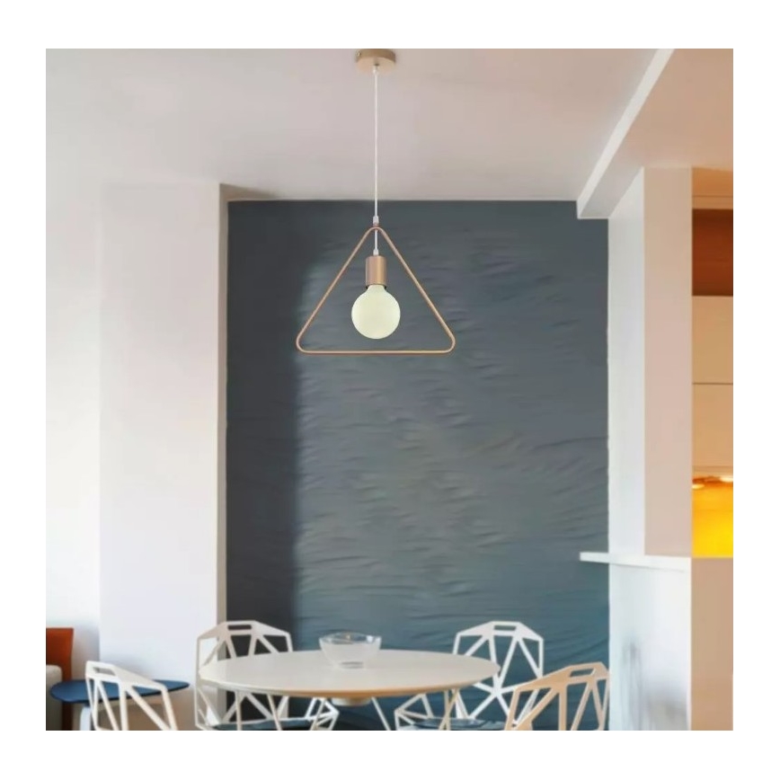 Luster na lanku 1xE27/60W/230V trojuholník
