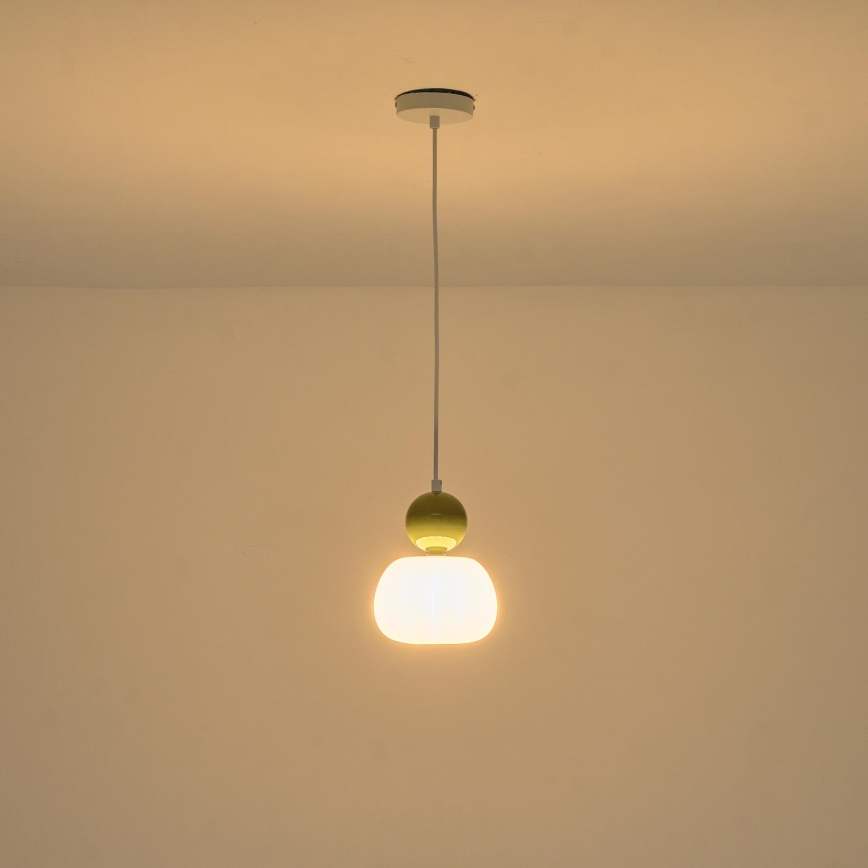 Luster na lanku 1xG9/7W/230V biela/zelená