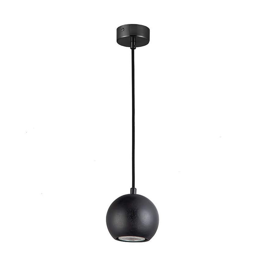 Luster na lanku 1xGU10/10W/230V jaseň/masív čierna