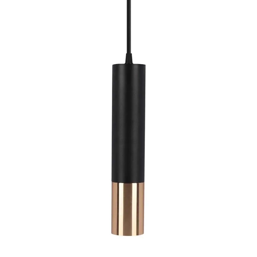 Luster na lanku 1xGU10/35W/230V 30 cm čierna/zlatá