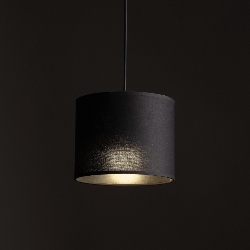Luster na lanku do 3-fázového lištového systému TRACER 1xE27/15W/230V pr. 20 cm čierna