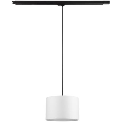 Luster na lanku do 3-fázového lištového systému TRACER 1xE27/15W/230V pr. 30 cm čierna/biela
