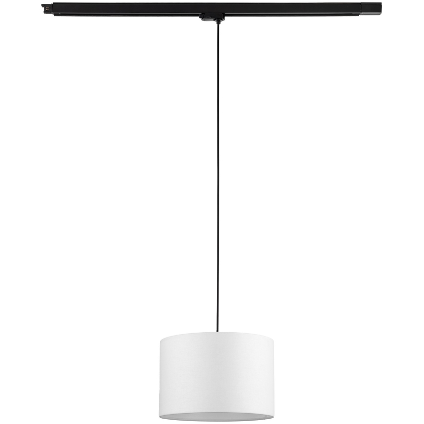 Luster na lanku do 3-fázového lištového systému TRACER 1xE27/15W/230V pr. 30 cm čierna/biela