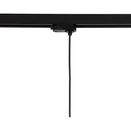 Luster na lanku do 3-fázového lištového systému TRACER 1xE27/15W/230V pr. 30 cm čierna/hnedá