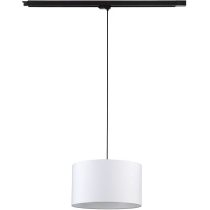 Luster na lanku do 3-fázového lištového systému TRACER 1xE27/15W/230V pr. 38 cm čierna/biela