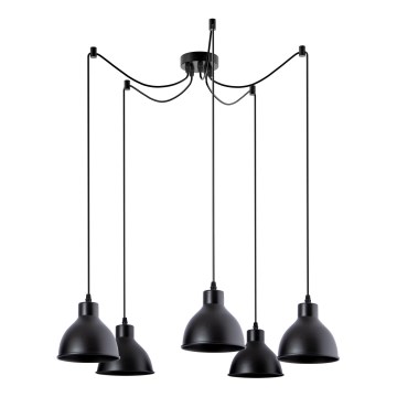 Luster na lanku 5xE27/60W/230V pavúk
