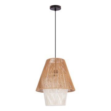 Luster na lanku AFRICA 1xE27/40W/230V priemer 40 cm hnedý/krémový