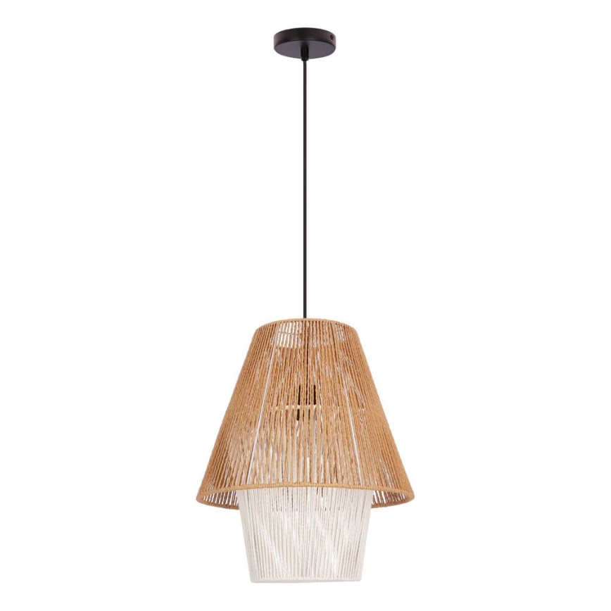 Luster na lanku AFRICA 1xE27/40W/230V priemer 40 cm hnedý/krémový