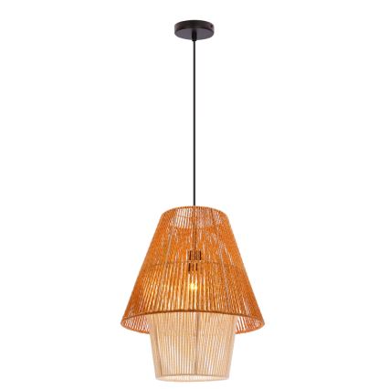 Luster na lanku AFRICA 1xE27/40W/230V priemer 40 cm hnedý/krémový