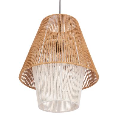 Luster na lanku AFRICA 1xE27/40W/230V priemer 40 cm hnedý/krémový