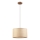 Luster na lanku AIDA 1xE27/15W/230V priemer 35 cm dub/rafia
