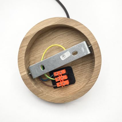 Luster na lanku AIDA 1xE27/60W/230V pr. 25 cm dub/orech/biela