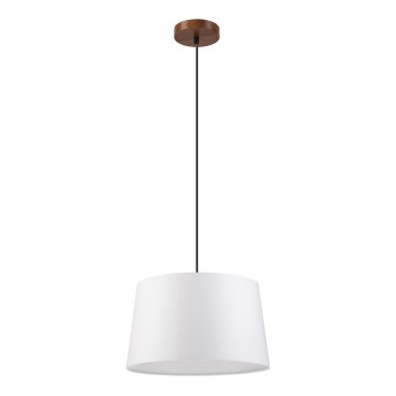 Luster na lanku AIDA 1xE27/60W/230V pr. 35 cm dub/orech/biela