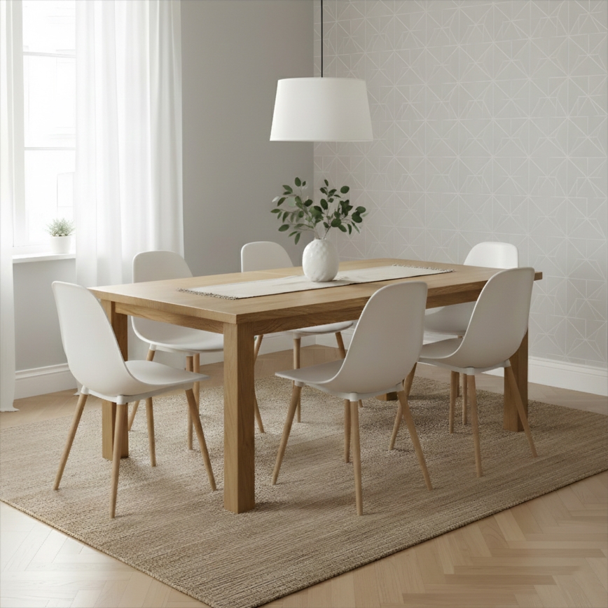 Luster na lanku AIDA 1xE27/60W/230V pr. 35 cm dub/orech/biela