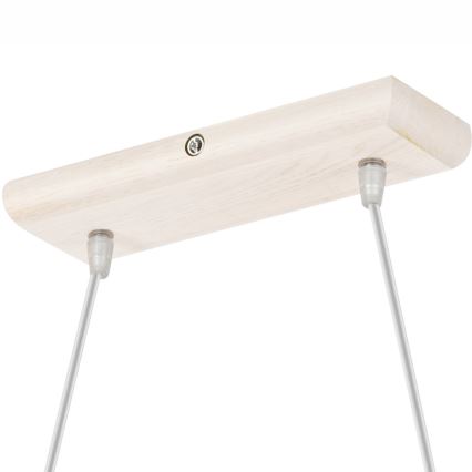 Luster na lanku AIDA 2xE27/60W/230V pr. 35 cm dub/biela