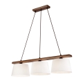 Luster na lanku AIDA 3xE27/60W/230V orech - FSC certifikované