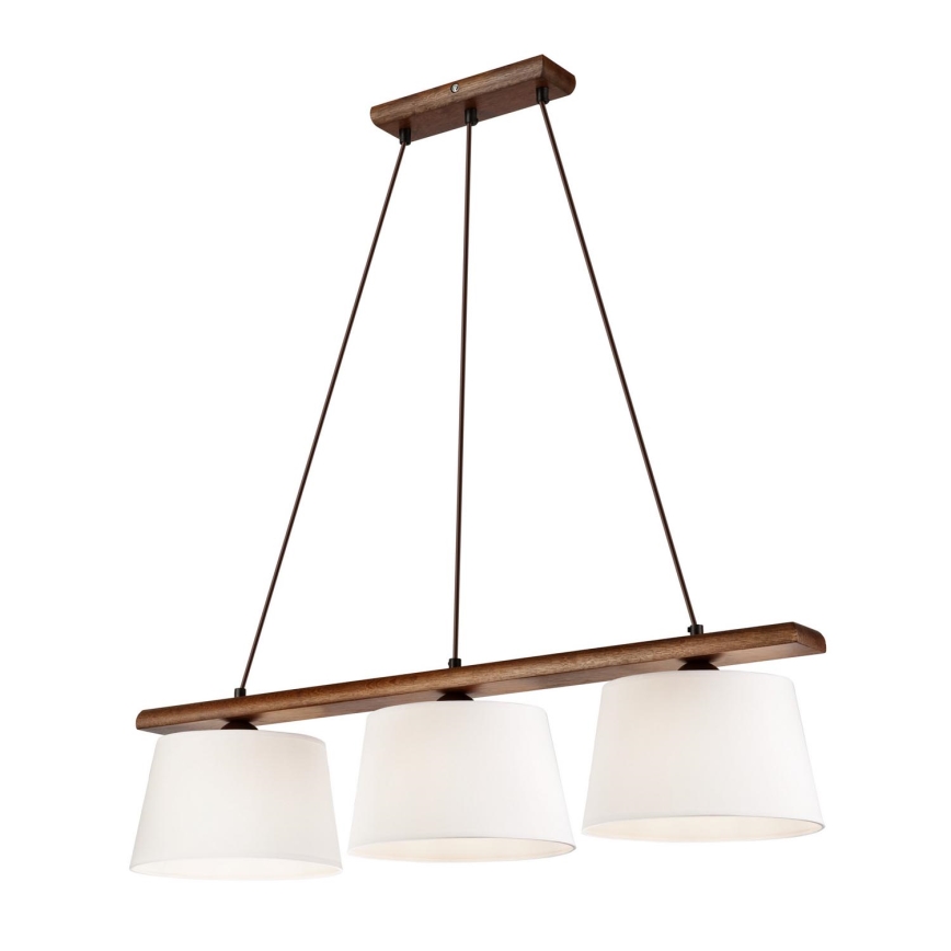 Luster na lanku AIDA 3xE27/60W/230V orech - FSC certifikované